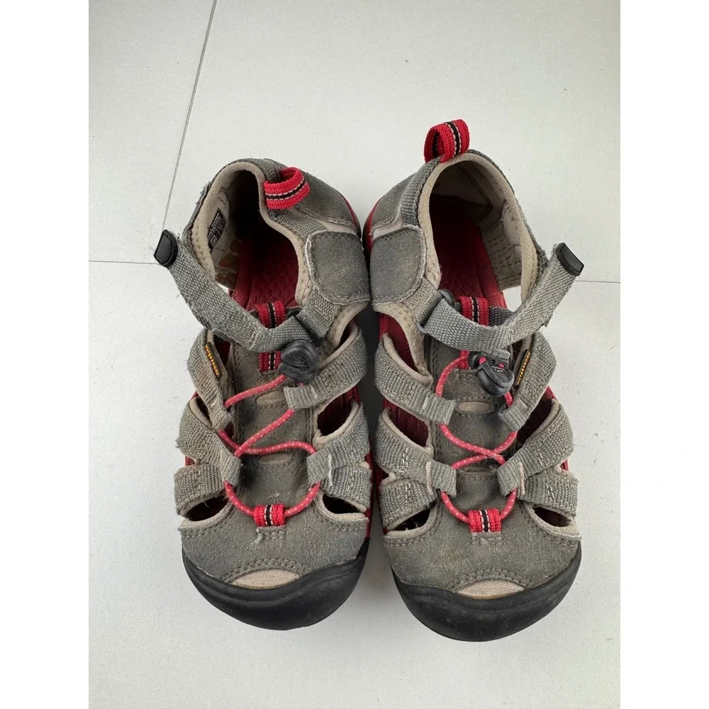 KEEN Kids Newport H2 Water Sandal Gray Red Hook‎ Loop Size 2